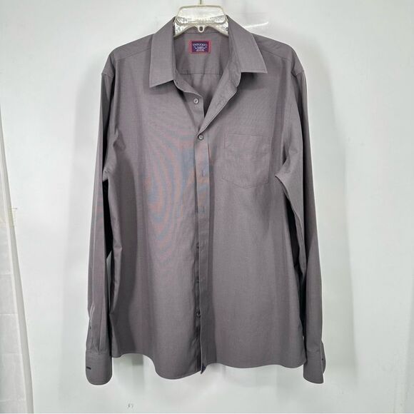Untuckit size XL Gray Button Front Long Sleeve Shirt Tall Wrinkle Free - Picture 1 of 7
